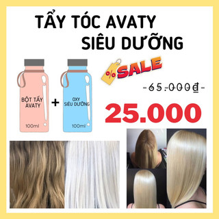 Tẩy tóc Collagen thuơng hiệu Avaty 100Gram tặng kèm oxy và găng tay