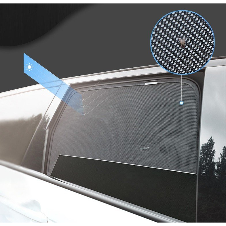 Rèm Che Nắng Nam Châm Xe Nissan Almera 2021 2022 - Bộ 4 tấm chắn nắng chuẩn form xe, nam châm hút mạnh