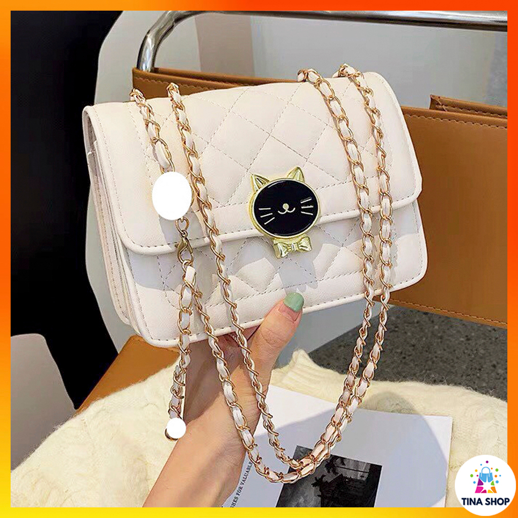 Túi đeo chéo đeo vai, Túi xách kẹp nách xách tay thiết kế dây xích sang chảnh TX153