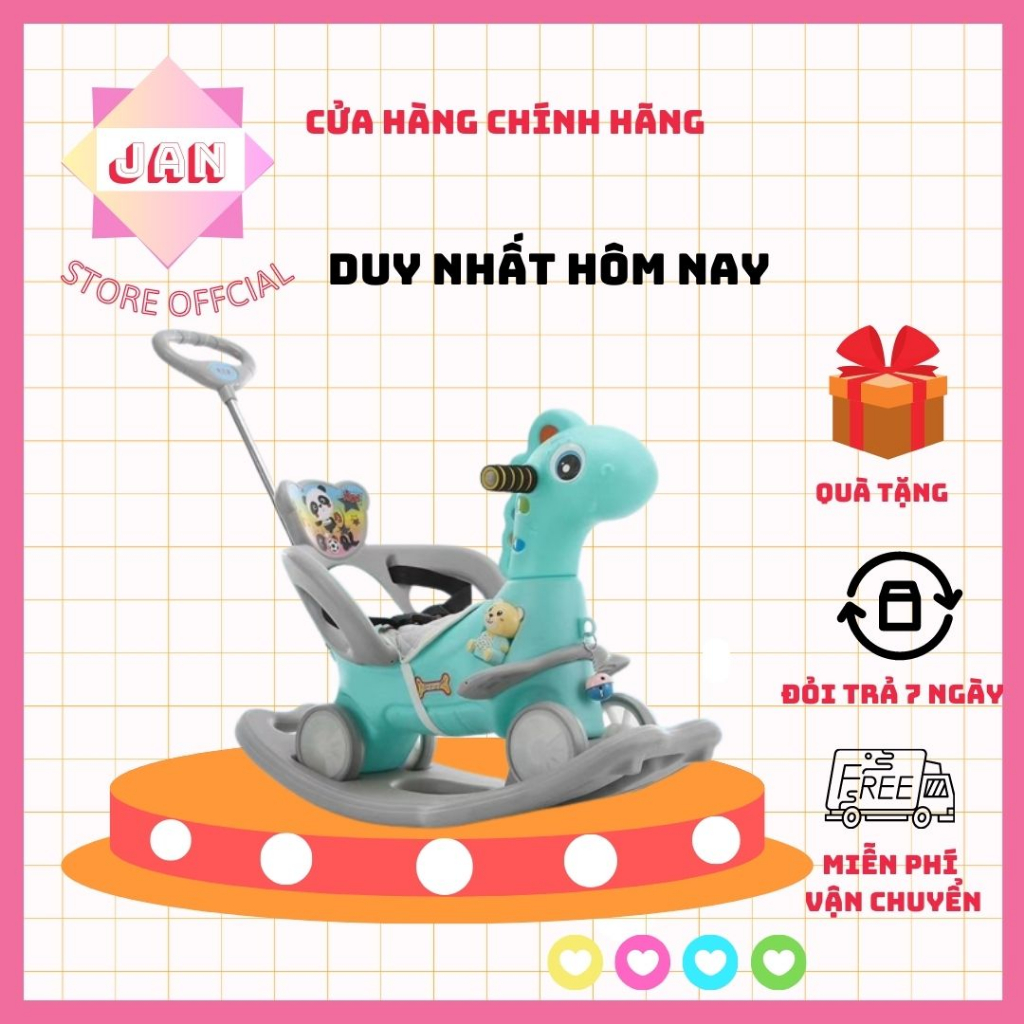 NGỰA BẬP BÊNH CÓ TỰA, CÓ CÁN ĐẨY, CÓ NHẠC - BÁNH PHÁT SÁNG CAO CẤP