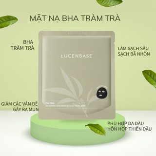 Mặt nạ tràm trà BHA Lucenbase kháng khuẩn, giảm mụn miếng lẻ 25ml