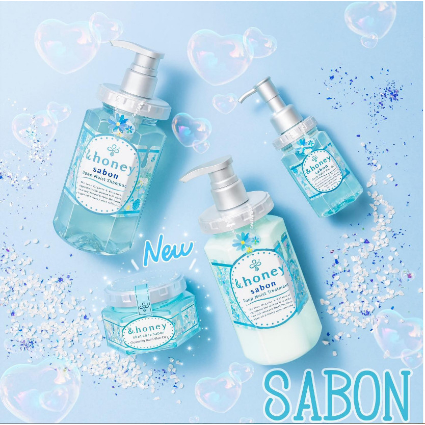 Dòng GIỚI HẠN/ Dầu gội & xã Organic Vicrea  Honey Savon Deep Moist Pair Set Sabon 2023ver/ dòng Deep Moist/tóc khô