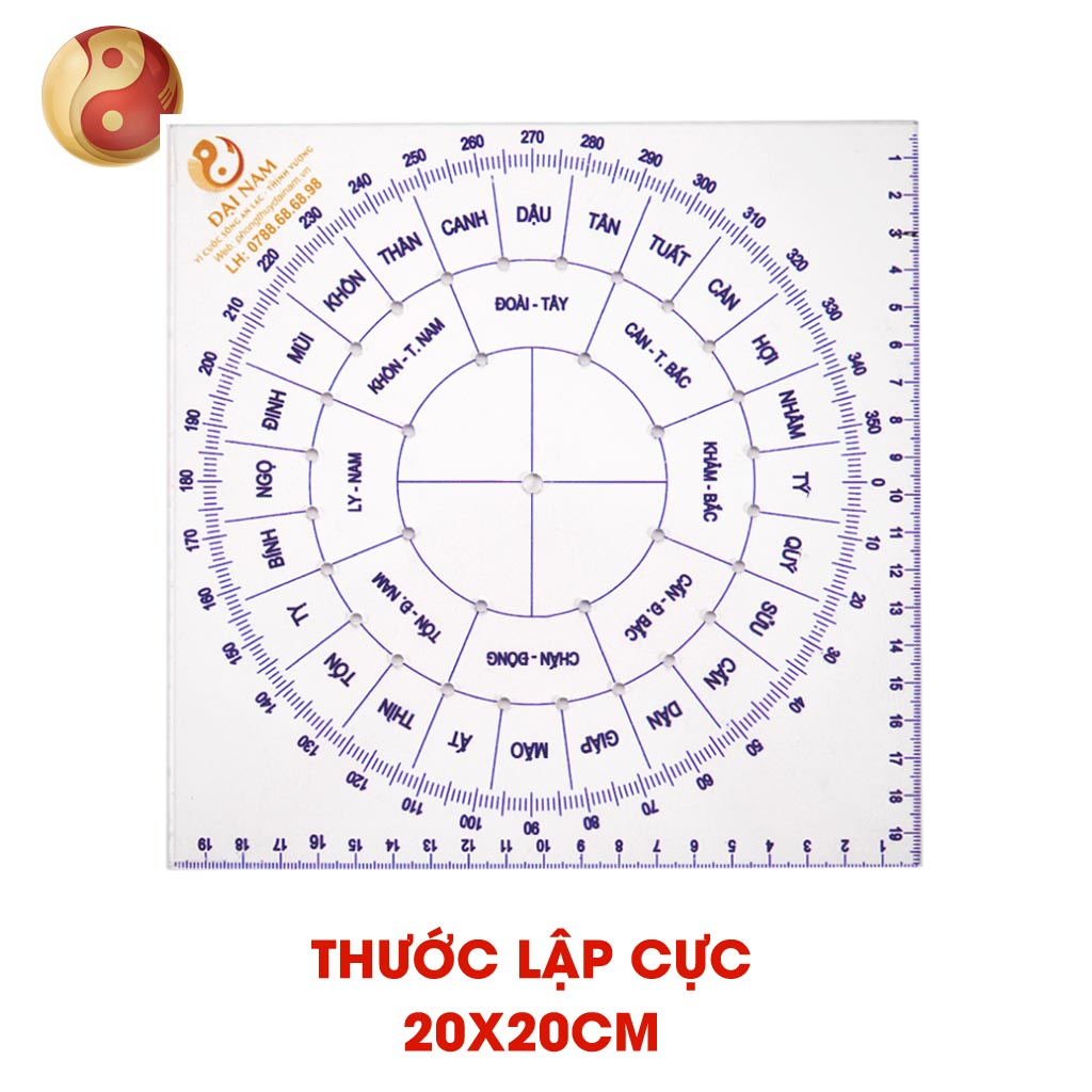THƯỚC LẬP CỰC KÍCH THƯỚC 20X 20CM