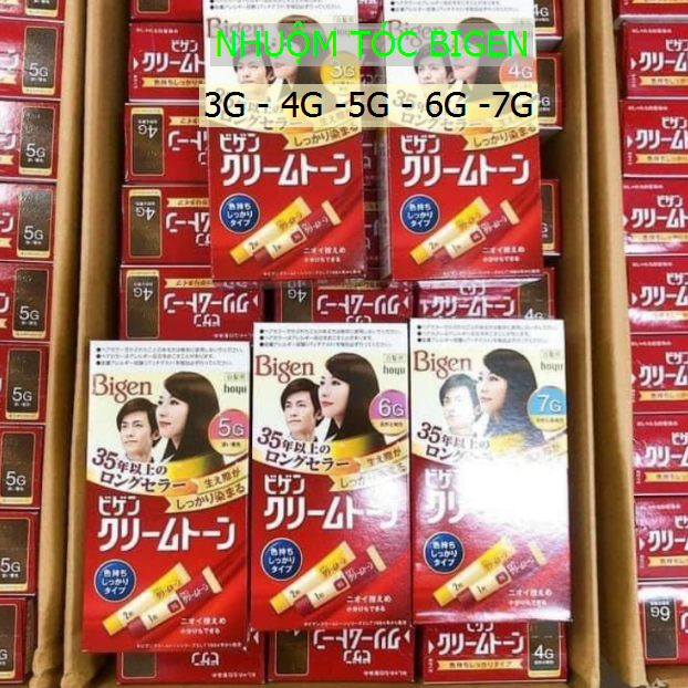 Thuốc nhuộm tóc phủ bạc BIGEN mã màu 3G, 4G, 5G, 6G, 7G