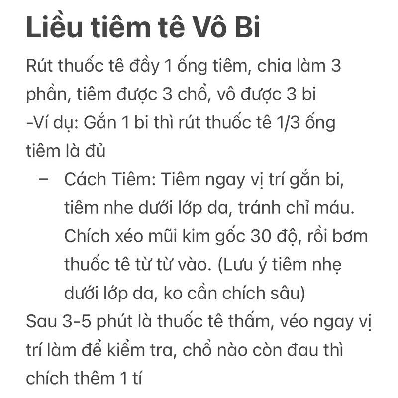 Tê và kim tiêm