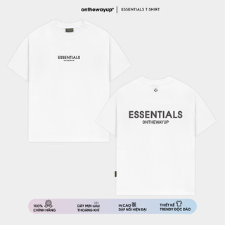 Áo Thun OVS Nam Nữ in cao nổi Essential ONTHEWAYUP Cotton / Màu Trắng