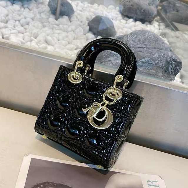 Túi xách nữ đẹp, túi đeo chéo đi chơi dáng hộp vuông sang chảnh, Giỏ DO lady vuông trần trám da bóng TX156