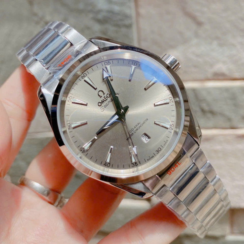 Đồng hồ nam dây kim loại đeo tay chống nước thời trang cao cấp 0mega size 41mm máy cơ Fullbox , vỏ thép không gỉ