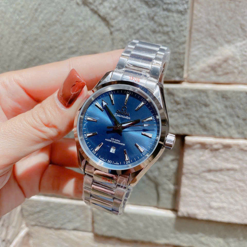 Đồng hồ nam dây kim loại đeo tay chống nước thời trang cao cấp 0mega size 41mm máy cơ Fullbox , vỏ thép không gỉ