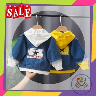 Áo khoác Jean cho bé trai 1 đến 4 tuổi, áo khoác chống nắng bé trai - Myuna Kids Store