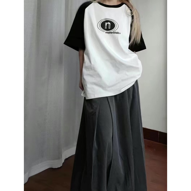 Áo Phông Nữ Baby tee chữ N chất cottong co dãn mặc siêu mát