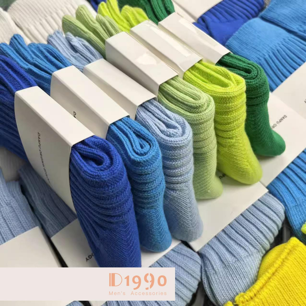 Vớ cao thời trang màu trơn chất liệu dày dặn 10 màu sắc lựa chọn