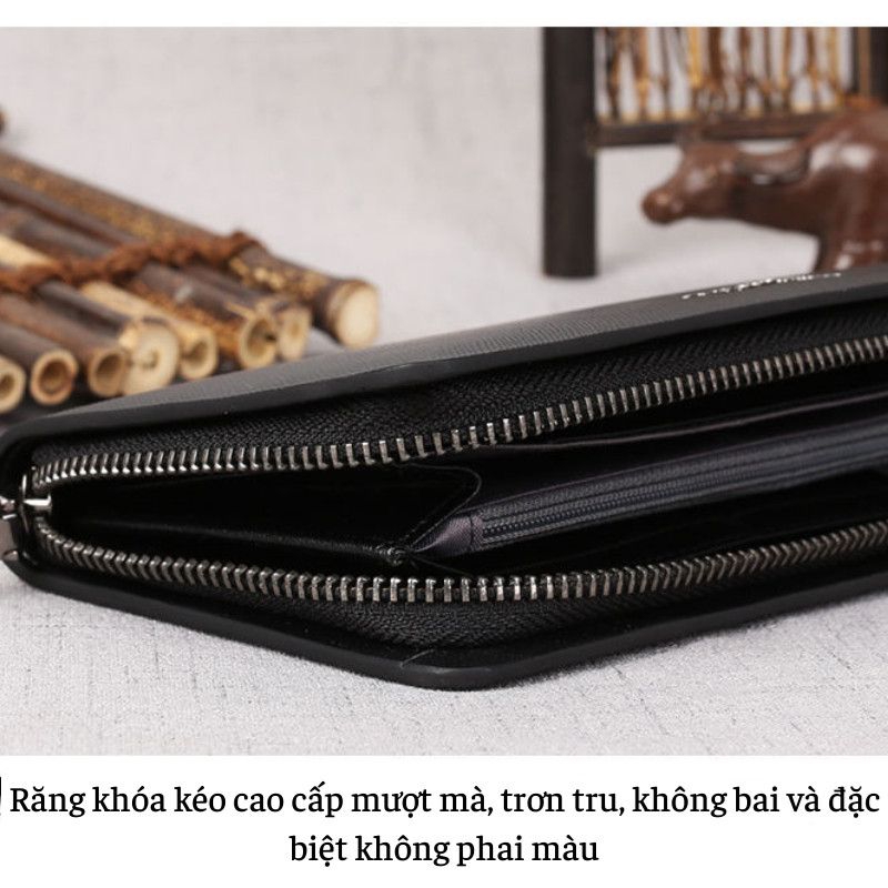 Cluth nam da cao cấp Pierre Cardin chính hãng màu đen chính hãng sang trọng đựng được ipad air