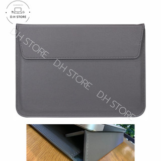 Túi đựng Macbook, cặp laptop chống sốc Pro/Air 13.3/14/15/16 inch màu xám da PU kết hợp làm giá đỡ