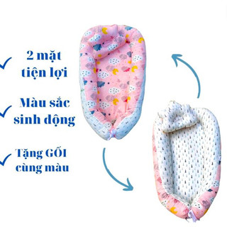 ❤️TẶNG KÈM GỐI❤️ Nôi sơ sinh cho bé MERU nôi vải cho bé ngủ chung giường hàng cao cấp