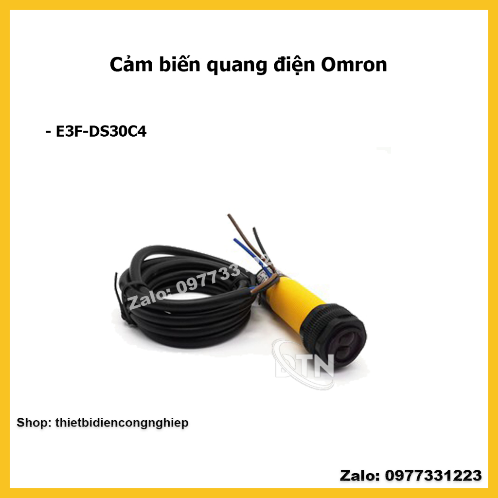 Cảm biến quang điện Omron 24V NPN/NO phi 18 E3F-DS30C4 30cm