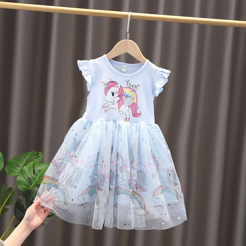 Đầm elsa pony bé gái