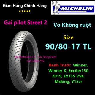 Vỏ xe Michelin Pilot Street 2 90/80-17 Chính Hãng