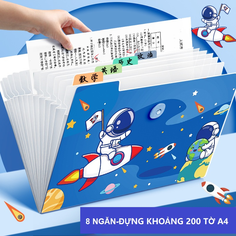 Bìa Hồ Sơ Trong Suốt A4 Nhiều Họa Tiết Xin Xắn Dạng Khóa Gài -Túi Đựng Tài Liệu -Bìa Đựng Giấy