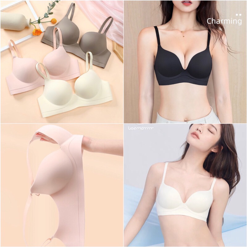 Áo su non đệm nhẹ không gọng. Siêu nâng ngực mềm mịn có ảnh thật video Shop tự quay ạ 💯