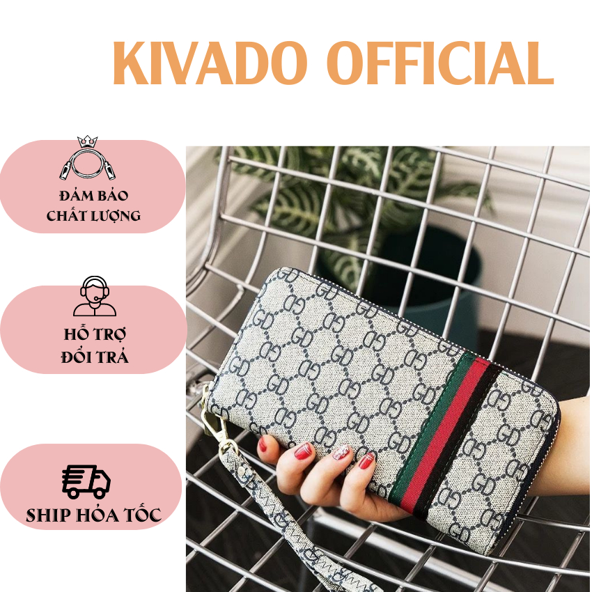 Ví nữ dài giá rẻ cầm tay đẹp thời trang nhiều ngăn cao cấp đựng tiền KIVADO LG072