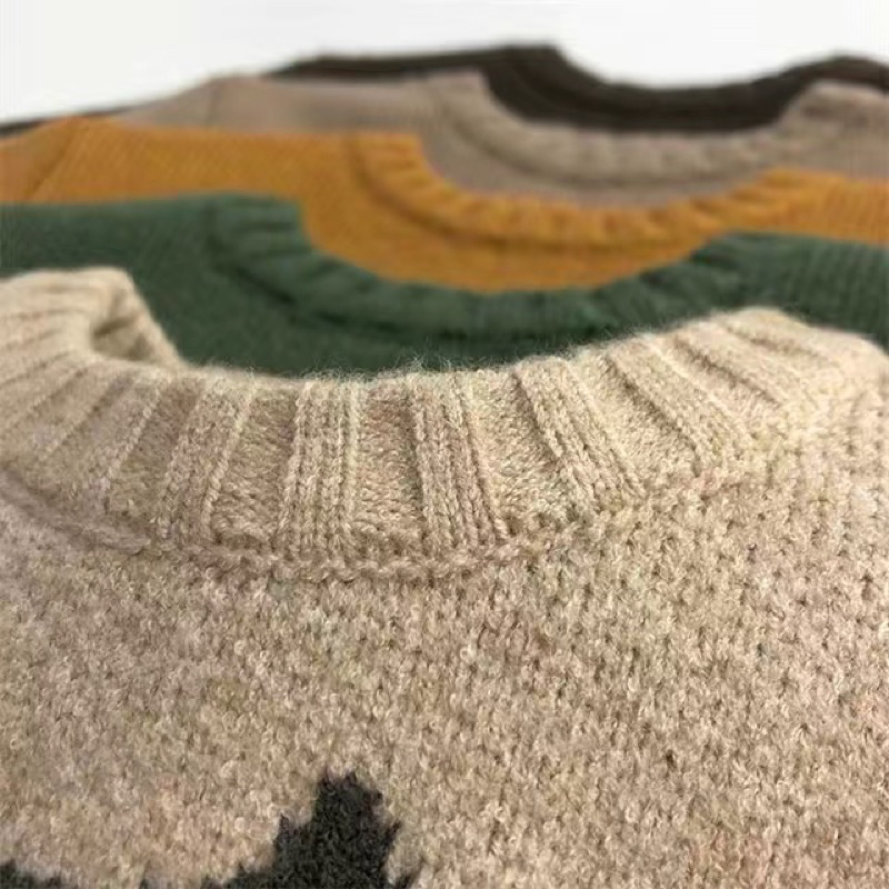 Áo len dài tay cho bé, áo len cổ tròn cho bé hãng Mtiny Queen