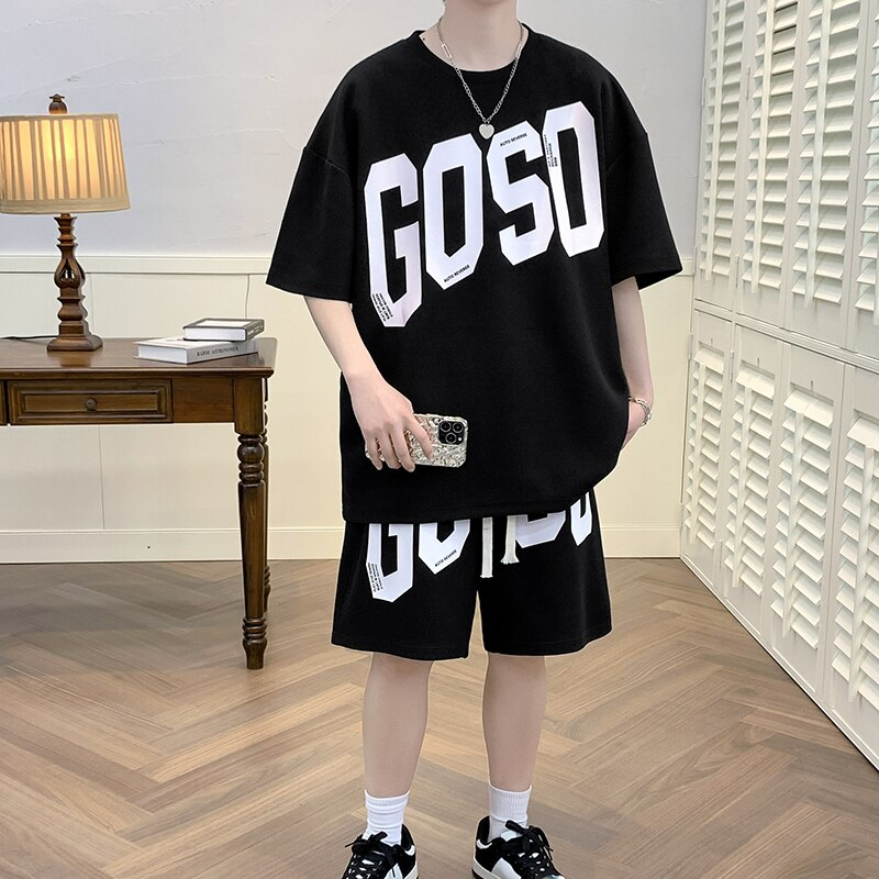 Set đồ bộ HappyFamily in chữ GOSO năng động trẻ trung chất cotton 100 cao cấp