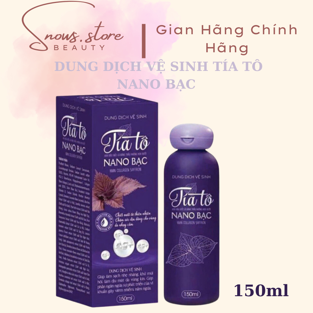Dung dịch vệ sinh Tía Tô Nano bạc 150ml