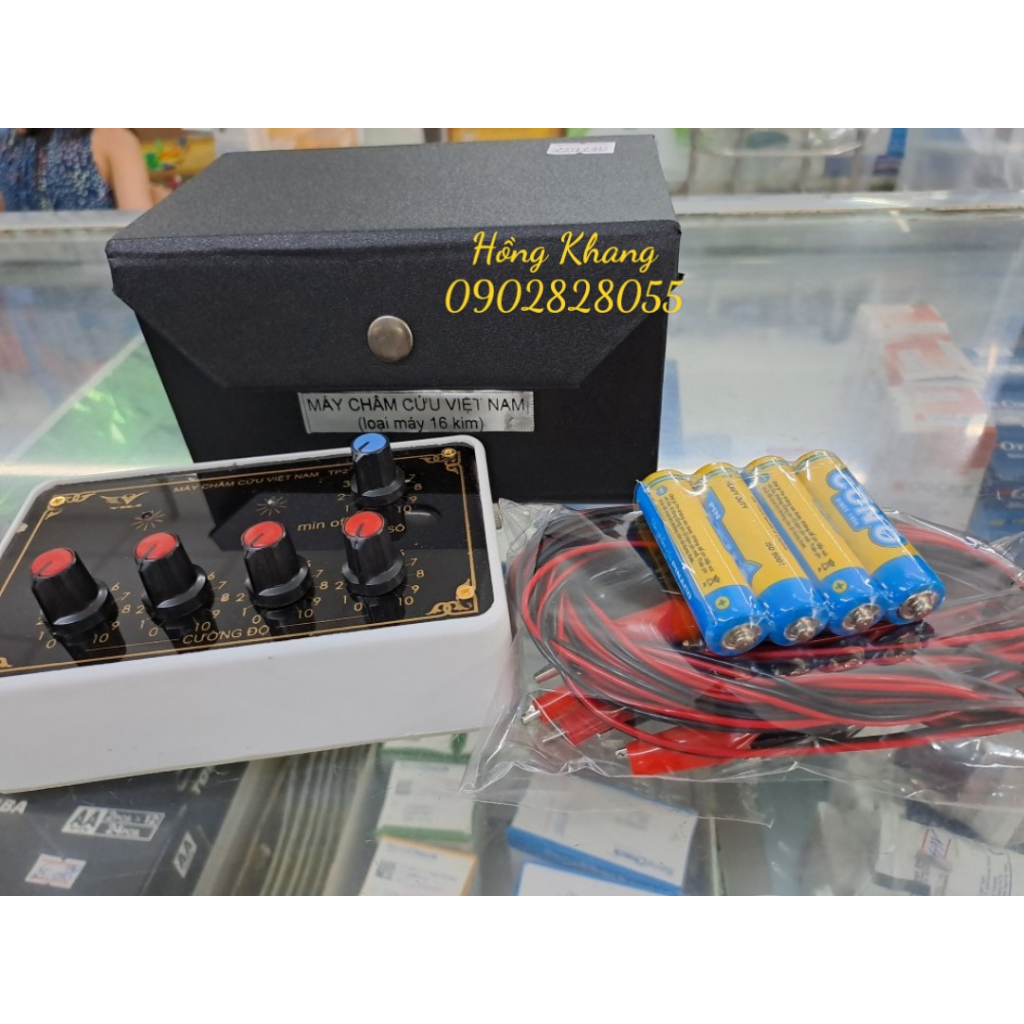 Máy châm cứu điện châm 16 kim đã tặng kèm 4 pin AA