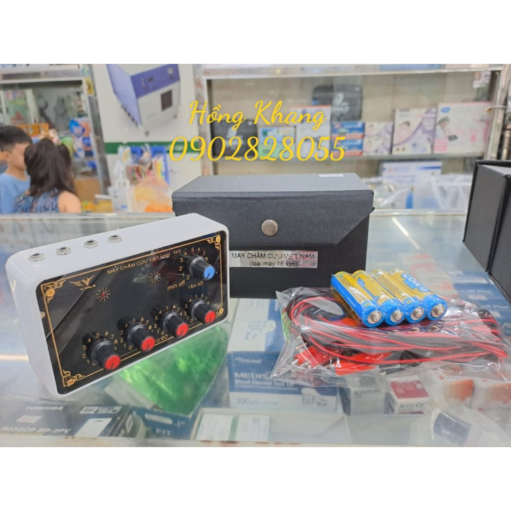 Máy châm cứu điện châm 16 kim đã tặng kèm 4 pin AA