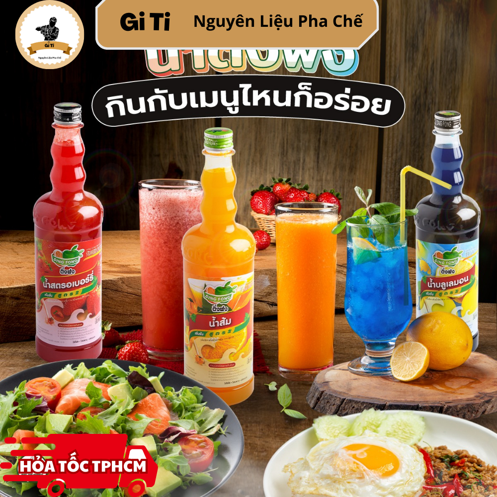Siro/Syrup DingFong Thái Lan Nhiều Vị 760ml