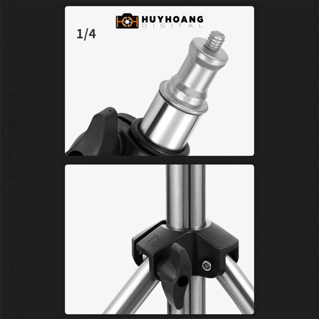 Chân đèn Studio chất liệu Inox 200cm