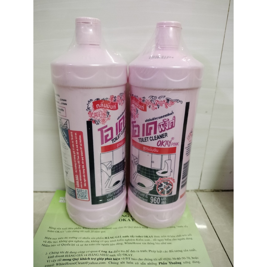 Nước Tẩy Rửa Bồn Cầu Okay Thái Lan 960ml cực mạnh
