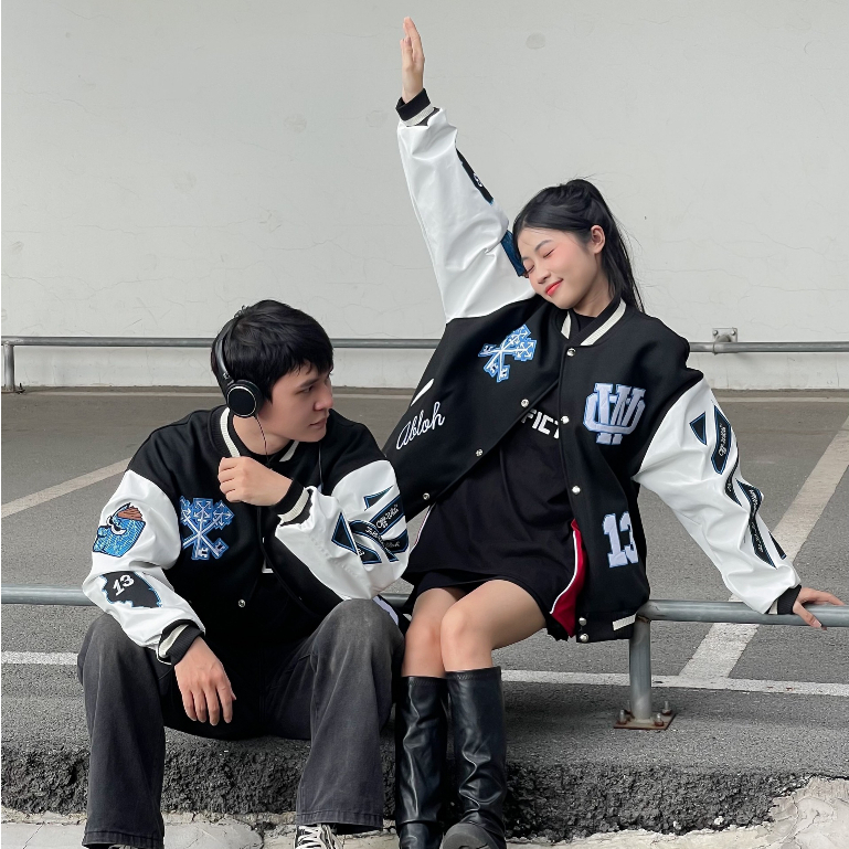Áo Khoác bomber Off-Wh.ite THE WITCH Varsity Jacket Áo bomber jacket OW x AC Milan kunshopunisex