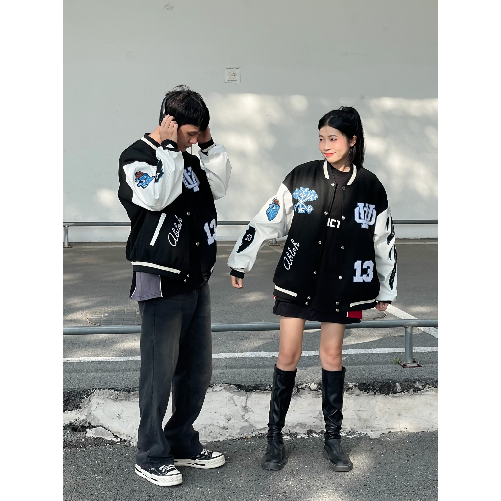 Áo Khoác bomber Off-Wh.ite THE WITCH Varsity Jacket Áo bomber jacket OW x AC Milan kunshopunisex