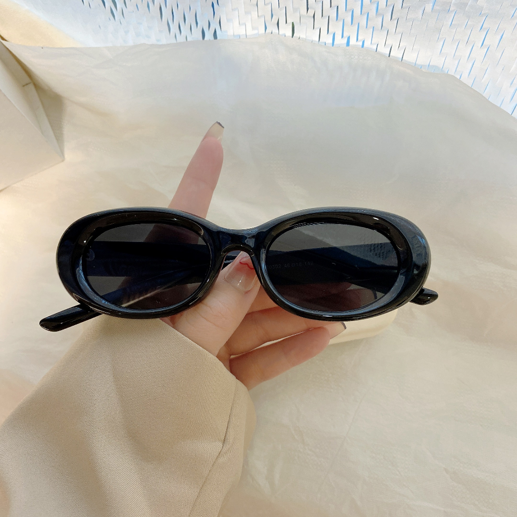 Kính mắt y2k đen BEAR18 phong cách cá tính dành cho nam và nữ