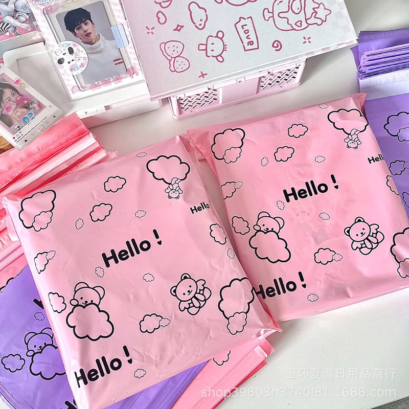 Túi niêm phong hoạ tiết hoạt hình màu pastel