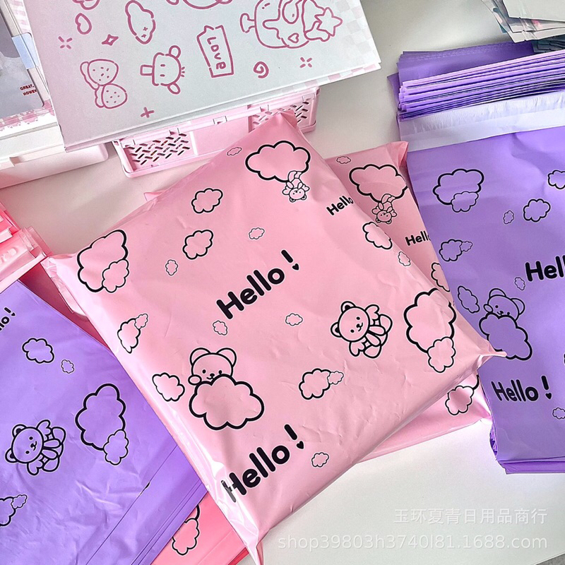 Túi niêm phong hoạ tiết hoạt hình màu pastel