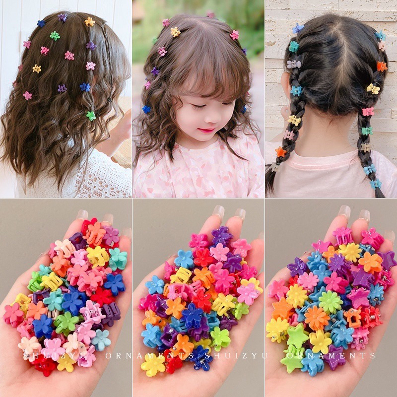 Set 100 Kẹp Tóc Mini Công Chúa Xinh Xắn Cho Bé