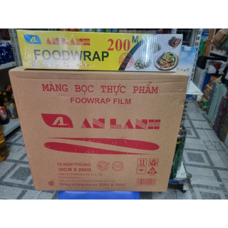 Màng bọc thực phẩm an lành an toàn cho sức khoẻ. kt: 200m*30cm. hsd t1/2026