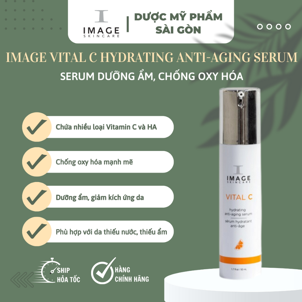 Serum phục hồi, cấp nước Image vital C hydrating anti-aging 50ml