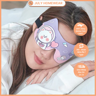 Mặt nạ che mắt 3D cho trẻ em và người lớn, mặt nạ cao cấp thiết kế tai mèo JULY HOMEWEAR