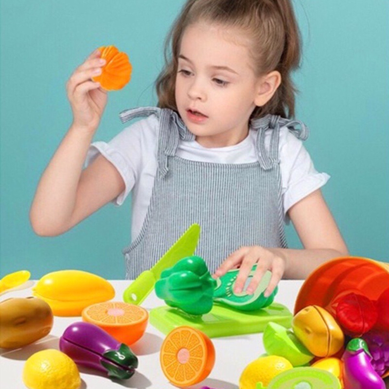 Bộ đồ chơi cắt hoa quả 43 chi tiết bằng nhựa có hộp đẹp, xịn xò