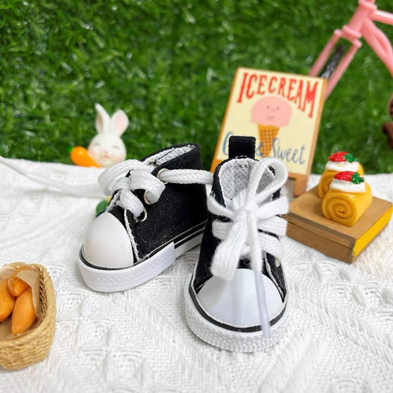 Giày Converse cổ cao buộc dây cho Doll 15cm 20cm - giày búp bê