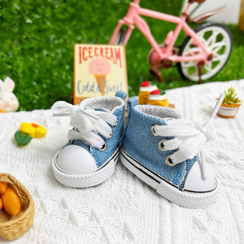 Giày Converse cổ cao buộc dây cho Doll 15cm 20cm - giày búp bê