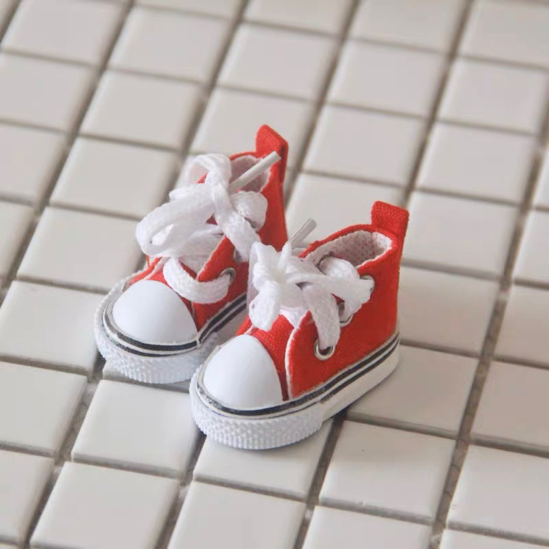 Giày Converse cổ cao buộc dây cho Doll 15cm 20cm - giày búp bê