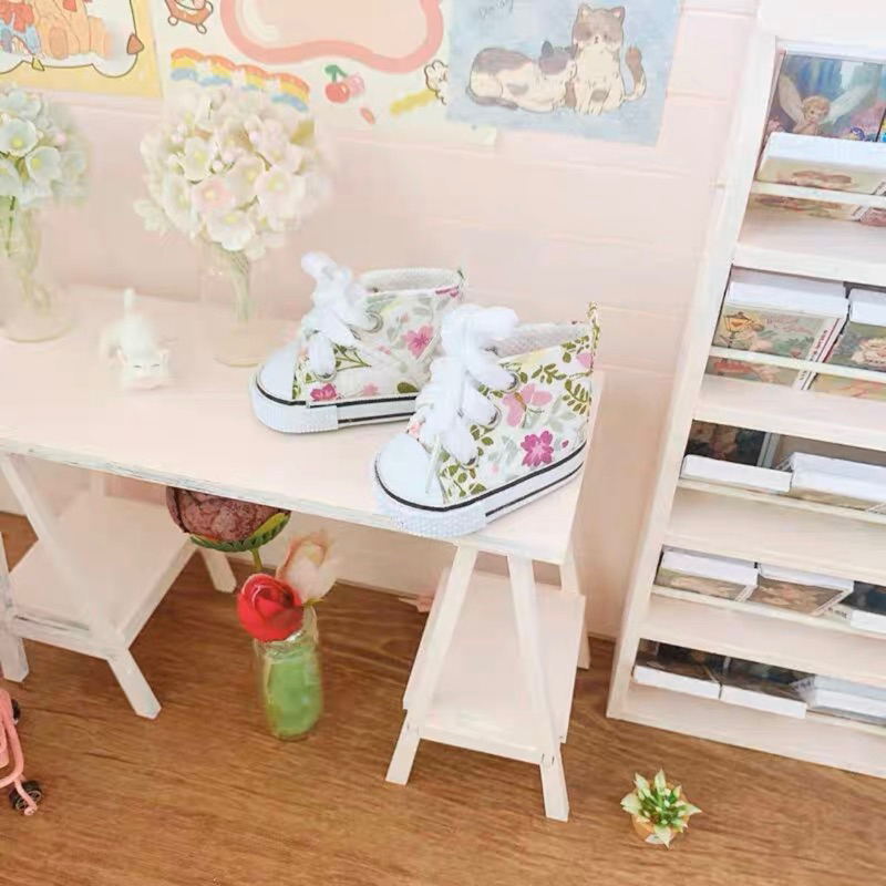 Giày Converse cổ cao buộc dây cho Doll 15cm 20cm - giày búp bê