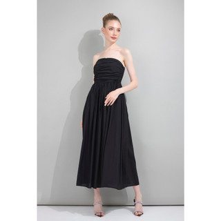 Đầm Baby Doll BYE BOUTIQUE Ngực Xếp Ly Đen, Cotton, Xinh Đẹp (Black Orchid Dress)