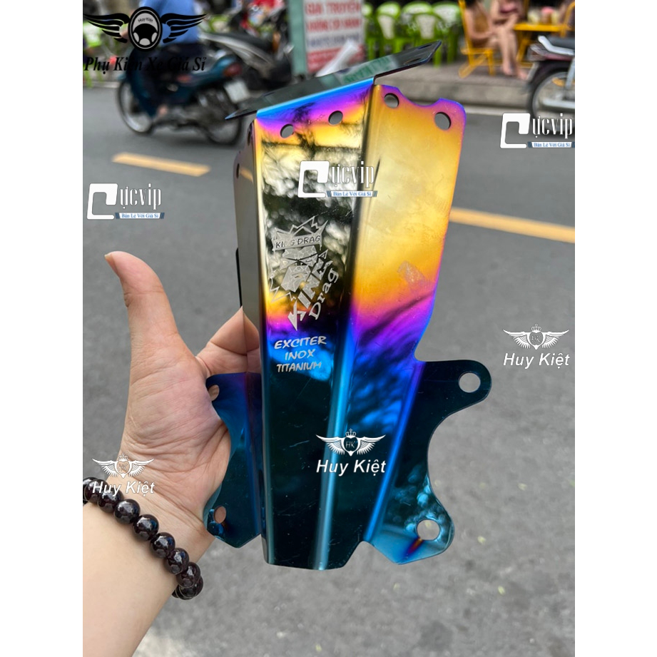 Pát Đuôi Dè Sau Inox, Xi Titan Gắn Exciter 150, Exciter 155  6200