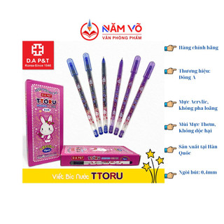 Hộp 12 cây - bút viết mực nho thơm bíc nước ttoru đông a da p&t hàn quốc ngòi 0.4mm chính hãng